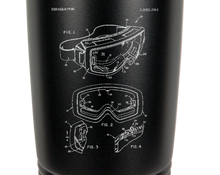 Load image into Gallery viewer, Ski Goggles Patent drawing - engraved Tumbler - insulated stainless steel travel mug