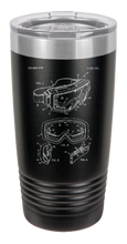 Load image into Gallery viewer, Ski Goggles Patent drawing - engraved Tumbler - insulated stainless steel travel mug