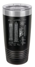 Load image into Gallery viewer, 1881 Skyscraper Tower Building Patent - engraved Tumbler - insulated stainless steel travel mug