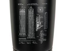 Load image into Gallery viewer, 1881 Skyscraper Tower Building Patent - engraved Tumbler - insulated stainless steel travel mug