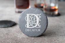 Load image into Gallery viewer, Slate Coaster - Personalized Round - DESIGN YOUR OWN - Custom - Personalized