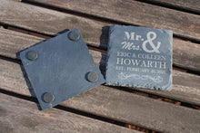 Cargar imagen en el visor de la galería, Slate Coaster Personalized - Square - DESIGN YOUR OWN - Custom - Personalized