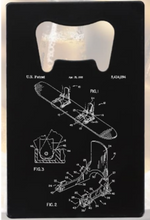 Load image into Gallery viewer, Snowboard equipment patent - Bottle Opener - Metal