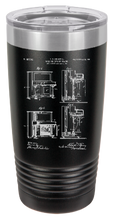 Load image into Gallery viewer, Steinway PIANO patent drawing - engraved Tumbler - insulated stainless steel travel mug