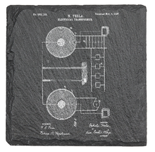 Load image into Gallery viewer, Tesla Transformer - Laser engraved fine Slate Coaster