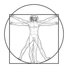 Load image into Gallery viewer, The Vitruvian Man HAT - Engraved Leather Patch - Leonardo da Vinci