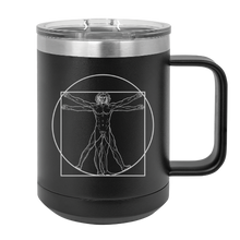 Load image into Gallery viewer, The Vitruvian Man by Leonardo da Vinci - MUG - engraved Insulated Stainless steel