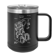Load image into Gallery viewer, Edison&#39;s Printing Telegraph patent engraved - MUG - engraved Insulated Stainless steel
