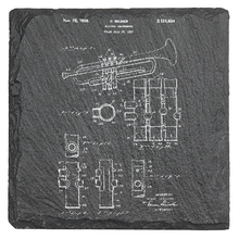 Load image into Gallery viewer, Trumpet - Laser engraved fine Slate Coaster