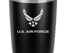 Load image into Gallery viewer, USAF United States Air Force - engraved Tumbler - insulated stainless steel travel mug