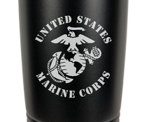 Load image into Gallery viewer, USMC United States Marine Corps - engraved Tumbler - insulated stainless steel travel mug