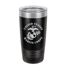 Load image into Gallery viewer, USMC United States Marine Corps - engraved Tumbler - insulated stainless steel travel mug