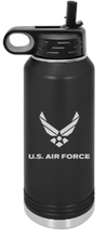 Load image into Gallery viewer, USAF - United States Airforce - Engraved Water Bottle 32 oz