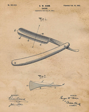 Load image into Gallery viewer, straight blade - HAT - engraved Leather Patc