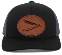 Load image into Gallery viewer, straight blade - HAT - engraved Leather Patc