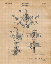 Load image into Gallery viewer, Ship Wheel engraved Leather Patch hat