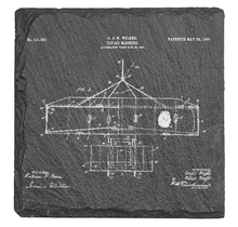 Load image into Gallery viewer, Aviation History - 4-piece engraved fine Slate coaster set