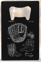 Load image into Gallery viewer, Baseball Glove Mitt patent drawing - Bottle Opener - Metal