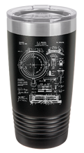 Cargar imagen en el visor de la galería, navigation Compass Patent Drawing - engraved Tumbler - insulated stainless steel travel mug