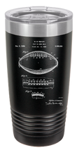 Load image into Gallery viewer, Football patent drawing - engraved Tumbler - insulated stainless steel travel mug
