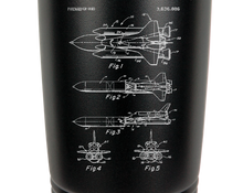 Load image into Gallery viewer, NASA Space Shuttle patent drawing - engraved Tumbler - insulated stainless steel travel mug