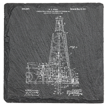 Charger l'image dans la galerie, Oil rig Tower - Laser engraved fine Slate Coaster