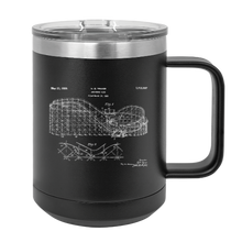 Load image into Gallery viewer, Roller Coaster drawing 1920s Vintage amusement ride - MUG - engraved Insulated Stainless steel