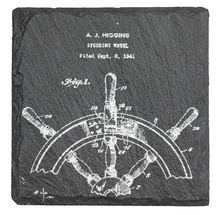 Load image into Gallery viewer, Wooden Ship Wheel Large - Laser engraved fine Slate Coaster