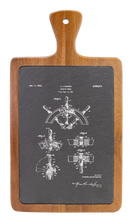 Load image into Gallery viewer, Ship Wheel - Engraved Slate & Wood Cutting board