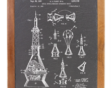 Load image into Gallery viewer, NASA Aerospace Aerial Capsule device - Engraved Slate & Wood Cutting board