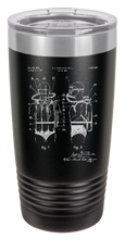 Cargar imagen en el visor de la galería, Scuba diving tank patent drawing - engraved Tumbler - insulated stainless steel travel mug