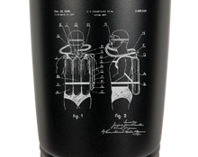 Cargar imagen en el visor de la galería, Scuba diving tank patent drawing - engraved Tumbler - insulated stainless steel travel mug