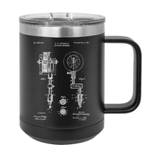 Load image into Gallery viewer, 1891 Tattooing machine Patent drawing - tattoo - MUG - engraved Insulated Stainless steel