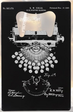 Load image into Gallery viewer, 1897 vintage Typewriter patent drawing - Credit card Bottle Opener - Metal
