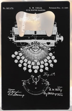 Load image into Gallery viewer, 1897 vintage Typewriter patent drawing - Credit card Bottle Opener - Metal