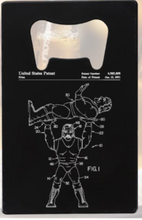 Load image into Gallery viewer, Wrestling Wrestlers patent drawing - Bottle Opener - Metal