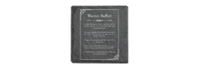 Load image into Gallery viewer, Warren Buffet Quote - Laser engraved fine Slate Coaster