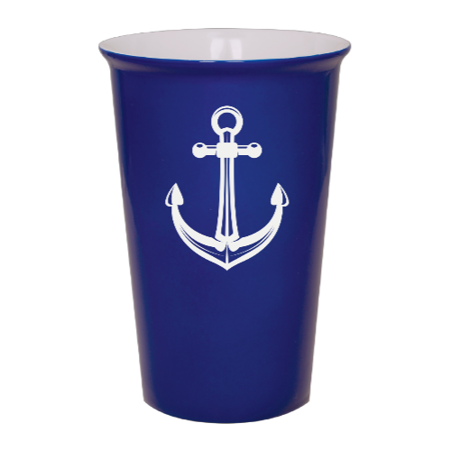 Anchor - nautical - Blue Ceramic tumbler travel mug