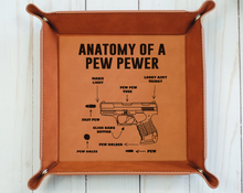Load image into Gallery viewer, ANATOMY OF A PEW - 6" x 6" leather office valet Tray