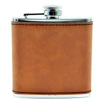 Load image into Gallery viewer, Leather Flask - DESIGN YOUR OWN -Custom - Personalized
