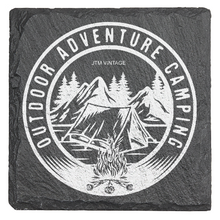 Load image into Gallery viewer, Outdoor, Adventure, Camping - Laser engraved fine Slate Coaster