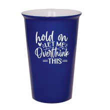 Load image into Gallery viewer, Overthinker - Blue Ceramic tumbler travel mug