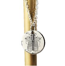 Cargar imagen en el visor de la galería, Skeleton Rib Cage Necklace - laser Engraved necklace - 925 Sterling Silver
