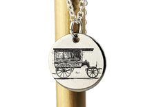 Load image into Gallery viewer, Horse Drawn Ambulance - laser Engraved necklace - 925 Sterling Silver
