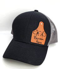 Load image into Gallery viewer, Leather Cattle ear Tag mesh Hat -  DESIGN YOUR OWN -Custom - Personalized
