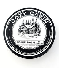 Load image into Gallery viewer, Cozy Cabin All Natural - Beard Box Set - Beard Balm and Oil - Reusable leather box.
