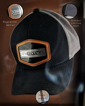 Cargar imagen en el visor de la galería, LUX Custom Metal and Leather patch hat -  DESIGN YOUR OWN - Personalized - Branded
