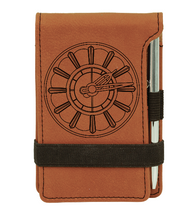 Load image into Gallery viewer, Leather Travel Notepad with Pen - DESIGN YOUR OWN - Personalized
