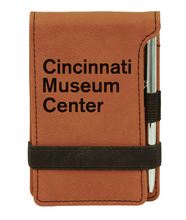 Cargar imagen en el visor de la galería, Leather Travel Notepad with Pen - DESIGN YOUR OWN - Personalized
