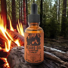 Load image into Gallery viewer, Campfire Forest - All Natural - Beard Box Set - Beard Balm and Oil - Reusable leather box.
